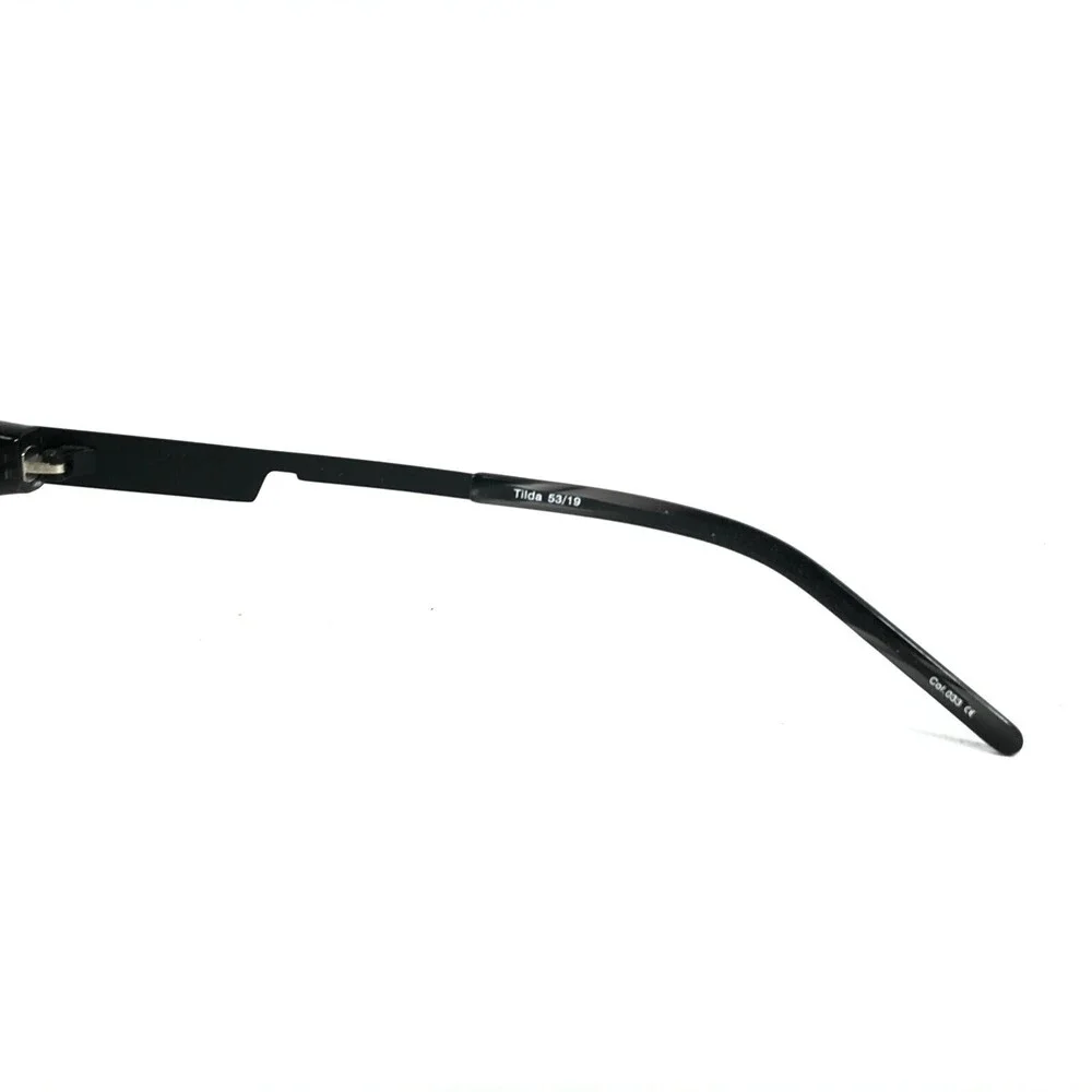 Fleye TILDA COL.033 Eyeglasses Frames Black Gray Horn Square MISSING NOSE PIECE
